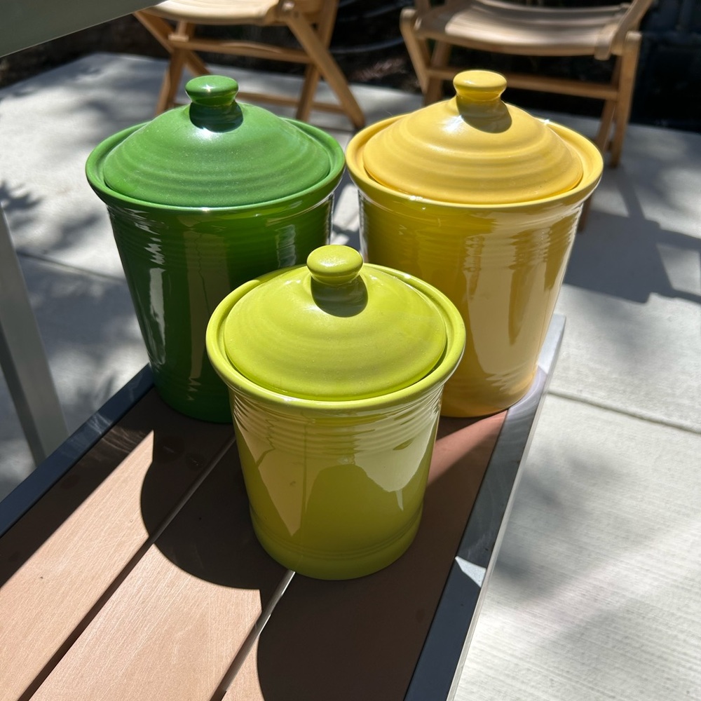Rare Fiestaware Canister Set (3)